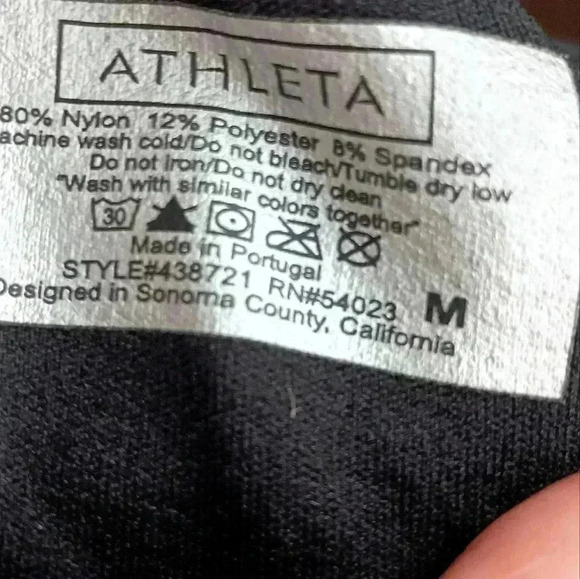 ATHLETA Gray Racerback Tank Top with Black Accents (#659) - Picture 2 of 5